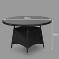 4pcs single chair with round table