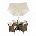 4pcs single chair with square table 1