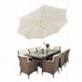 8pcs dining chair with one long table