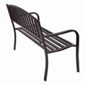 Patio Garden Bench Loveseats Park Yard Furniture Decor Cast Iron Frame Black 6