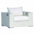 Rattan furniture garden Lounge Sofa + Sessel + Tisch