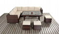 L Shape Ritzy Outdoor Rattan Sofa Group