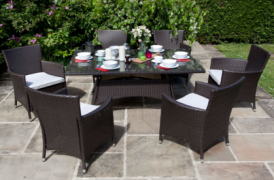 Outdoor furniture rattan chair six-piece leisure balcony table and chair garden 
