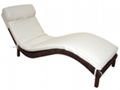 Outdoor Garden Rattan Chaise Lounge