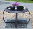 European-style idyllic outdoor space to save leisure and round rattan coffee tab