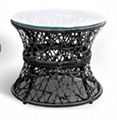 Modern Stainless Steel White Glass Tea Table 1