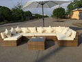 Outdoor Sofa Balcony Rattan Chair Courtyard Garden Rattan Sofa Table Combination 1