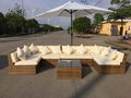 Outdoor Sofa Balcony Rattan Chair Courtyard Garden Rattan Sofa Table Combination 2