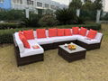 Outdoor Sofa Balcony Rattan Chair Courtyard Garden Rattan Sofa Table Combination