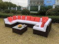 Outdoor Sofa Balcony Rattan Chair Courtyard Garden Rattan Sofa Table Combination 7