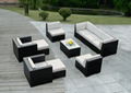 Outdoor Balcony Rattan Sofa Chair Courtyard Garden Rattan Sofa Tea Combination