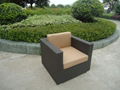 Outdoor Balcony Rattan Sofa Chair Courtyard Garden Rattan Sofa Tea Combination