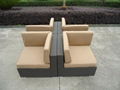 Outdoor Balcony Rattan Sofa Chair Courtyard Garden Rattan Sofa Tea Combination