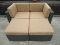 Outdoor Balcony Rattan Sofa Chair Courtyard Garden Rattan Sofa Tea Combination