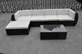 Aluminum Wicker Rattan Sets Outdoor Furniture Patio Garden Sofa Set Outdoor Sofa