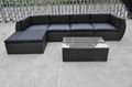 Aluminum Wicker Rattan Sets Outdoor Furniture Patio Garden Sofa Set Outdoor Sofa