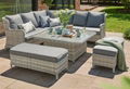 Grey Rattan Corner Sofa Dining Set Adjustable Table Luxury Outdoor Garden Patio 