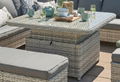 Grey Rattan Corner Sofa Dining Set Adjustable Table Luxury Outdoor Garden Patio 