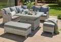 Grey Rattan Corner Sofa Dining Set Adjustable Table Luxury Outdoor Garden Patio 