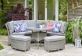 Outdoor Curved Modular Dining Set with