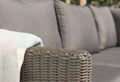 Rattan Outdoor Sofa Set with Fire Pit Table