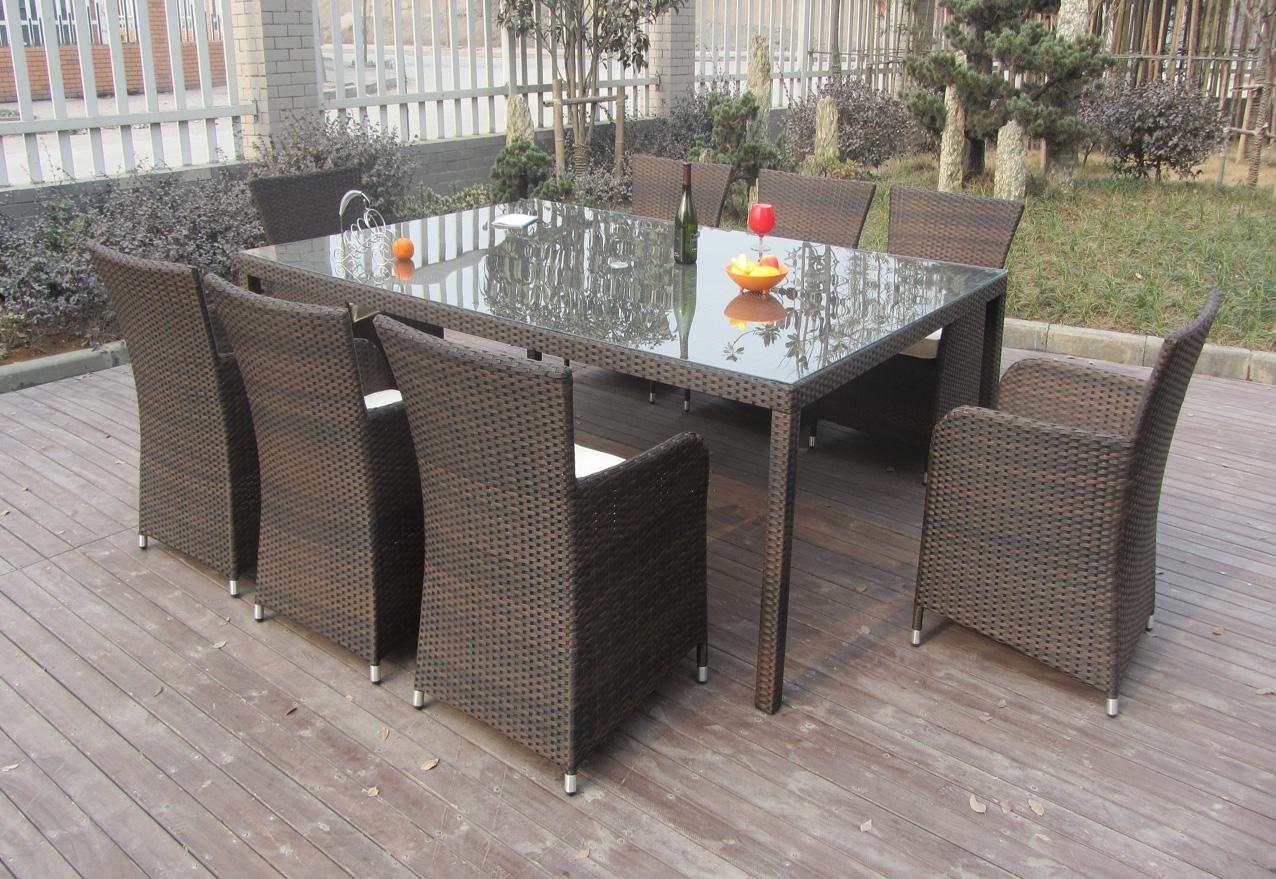 Luxury weatherproof rattan table and chair set