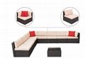  Outdoor Sectional Sofa All-Weather U Shaped Patio Furniture Sets Manual Weaving 3