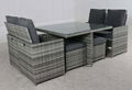 Outdoor Garden Furniture Wicket Garden Rattan Chair And Table Set