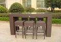 Patio dining/dinner set aluminum rattan/garden patio furniture dining table set 2