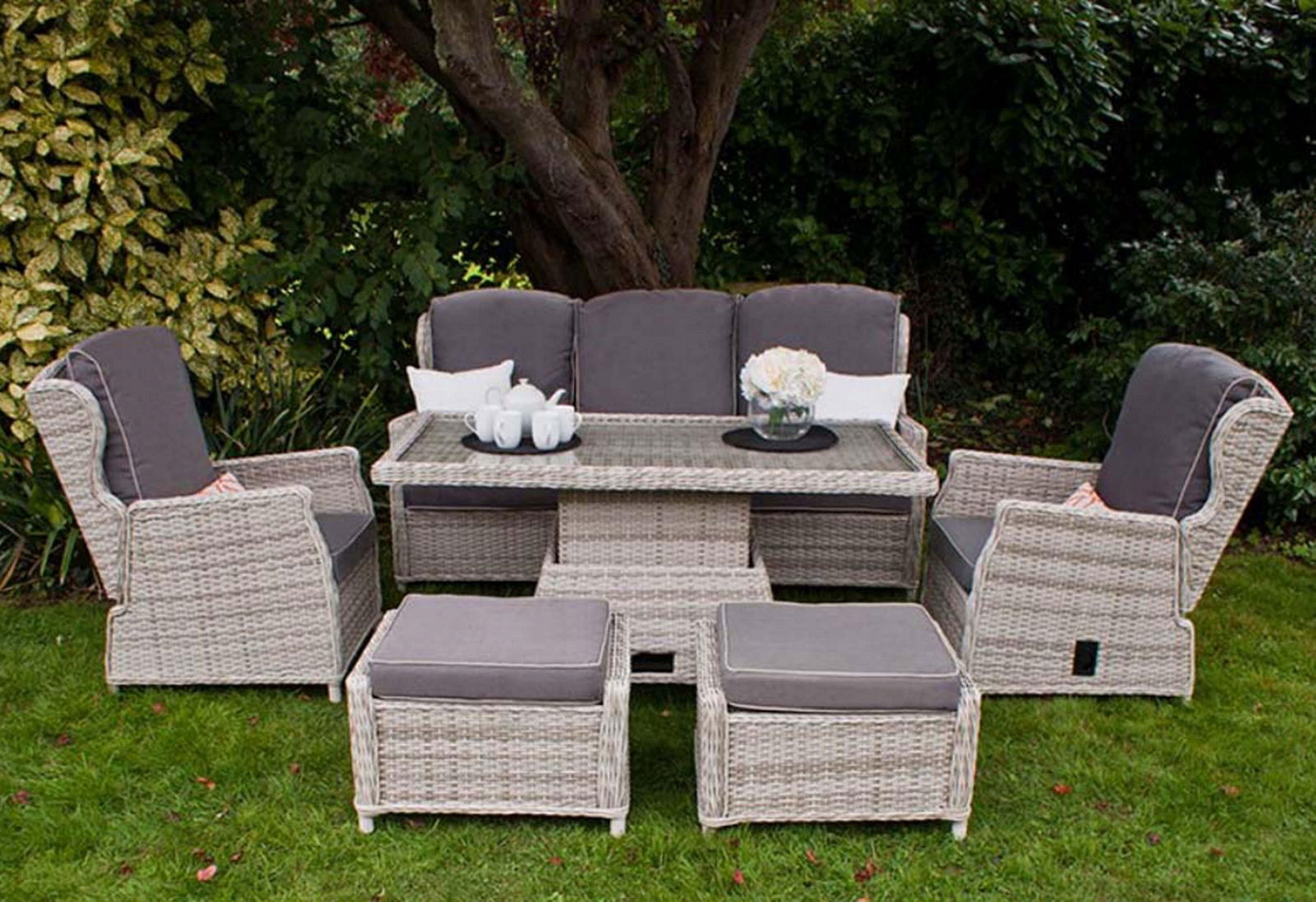 Patio furniture PE rattan weatherproof UV-proof garden adjustable sofa 1