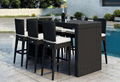 Rattan bar stool set wicker garden furniture dining table and chair set 2