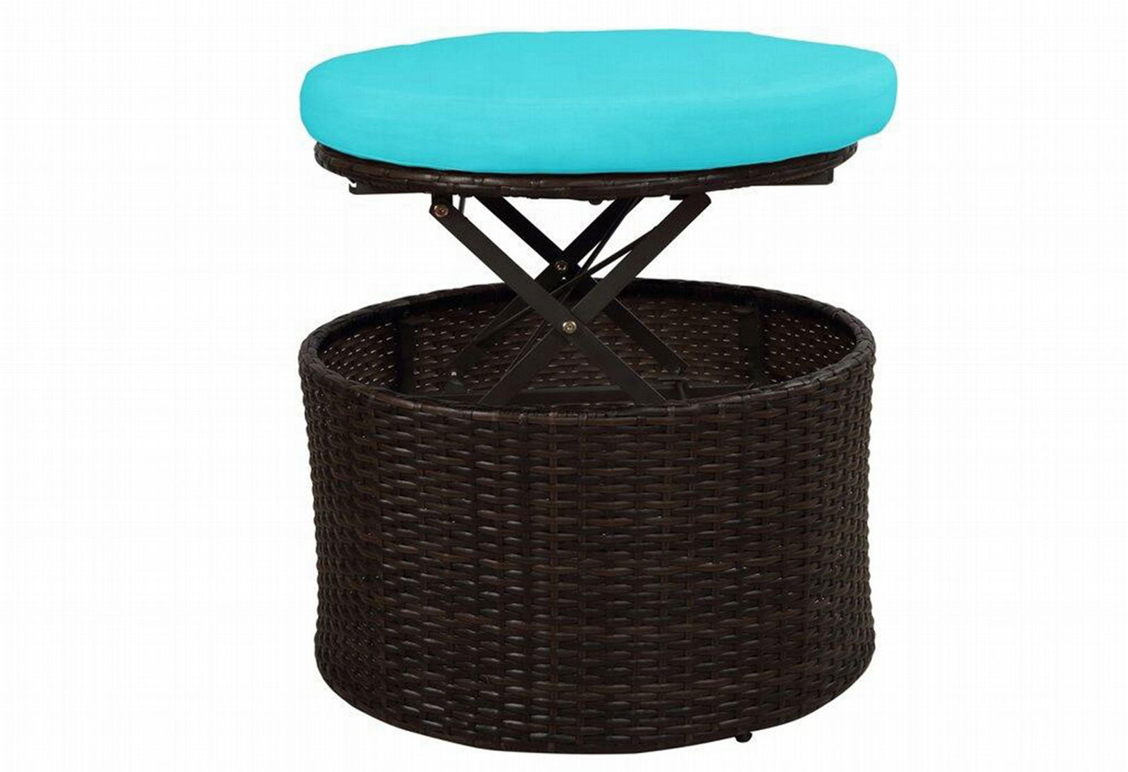  Patio Sectional Sofa Conversation Sets Rattan Round Resin Wicker Daybed 4