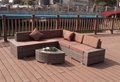 6 pcs rooms to go outdoor furniture rattan Wicker Furniture Sectional Sofa Set w