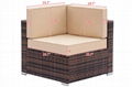 Outdoor furniture rattan sofa courtyard balcony indoor outdoor hotel garden iron 2