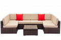 Outdoor furniture rattan sofa courtyard balcony indoor outdoor hotel garden iron 6