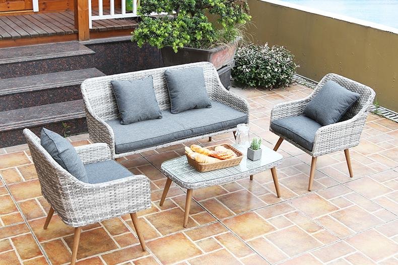 Outdoor sofa balcony outdoor seat rattan chair coffee table sofa  2