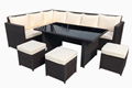 Patio Furniture Set, Outdoor Dining Sectional Sofa Set, All Weather Wicker Ratta 1