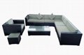 Outdoor Patio Furniture Sectional Pe Rattan Wicker Rattan Sofa Set with Cushions 1