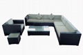 Outdoor Patio Furniture Sectional Pe Rattan Wicker Rattan Sofa Set with Cushions