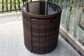 Wicker Chair Three-Piece Tea Table Combination Patio Outdoor Small Round Table C 6