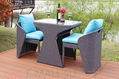 Garden Furniture Set For Outdoor Or Balcony Table And Two Chairs Rectangular