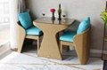 Garden Furniture Set For Outdoor Or Balcony Table And Two Chairs Rectangular