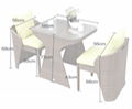 Garden Furniture Set For Outdoor Or Balcony Table And Two Chairs Rectangular 7
