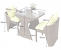 Garden Furniture Set For Outdoor Or Balcony Table And Two Chairs Rectangular