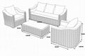 All Weather luxury big round rattan outdoor furniture garden set wicker furnitur 3