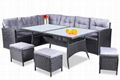 Bistro Set Patio Garden Table Chairs Set Leisure Sectional Rattan Sofa Set Outdo