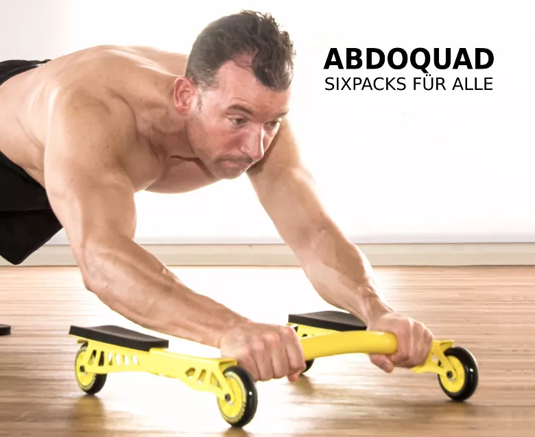 abdoquad six pack ab trainer  four wheel  abdominal trainer  4