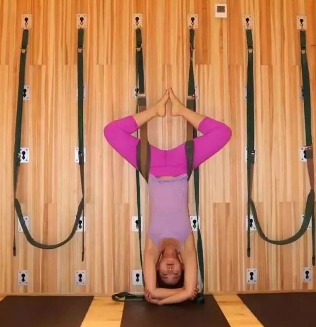 yoga training on the wall  yoga wall belt 