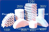 Ceramic structured packing