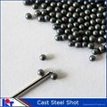 Cast steel shot for shotblasting